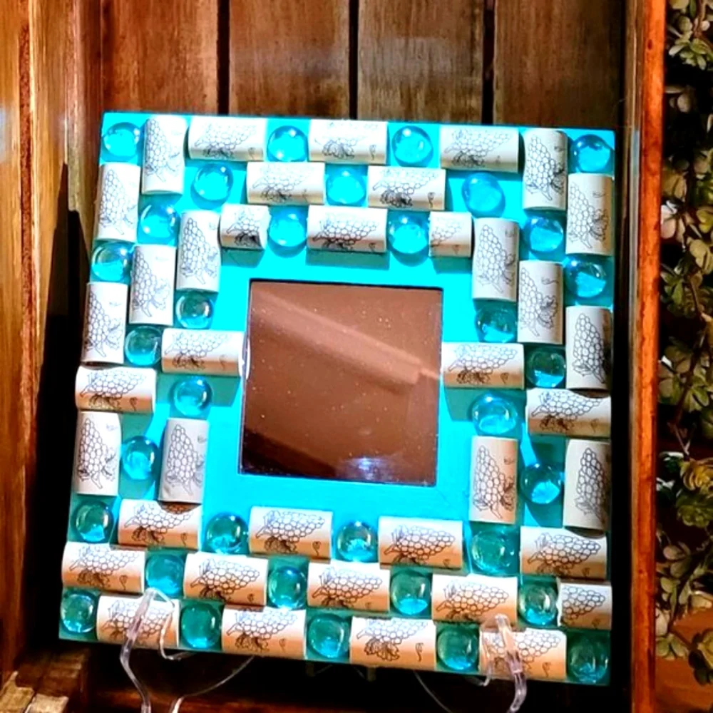 Handmade turquoise decor